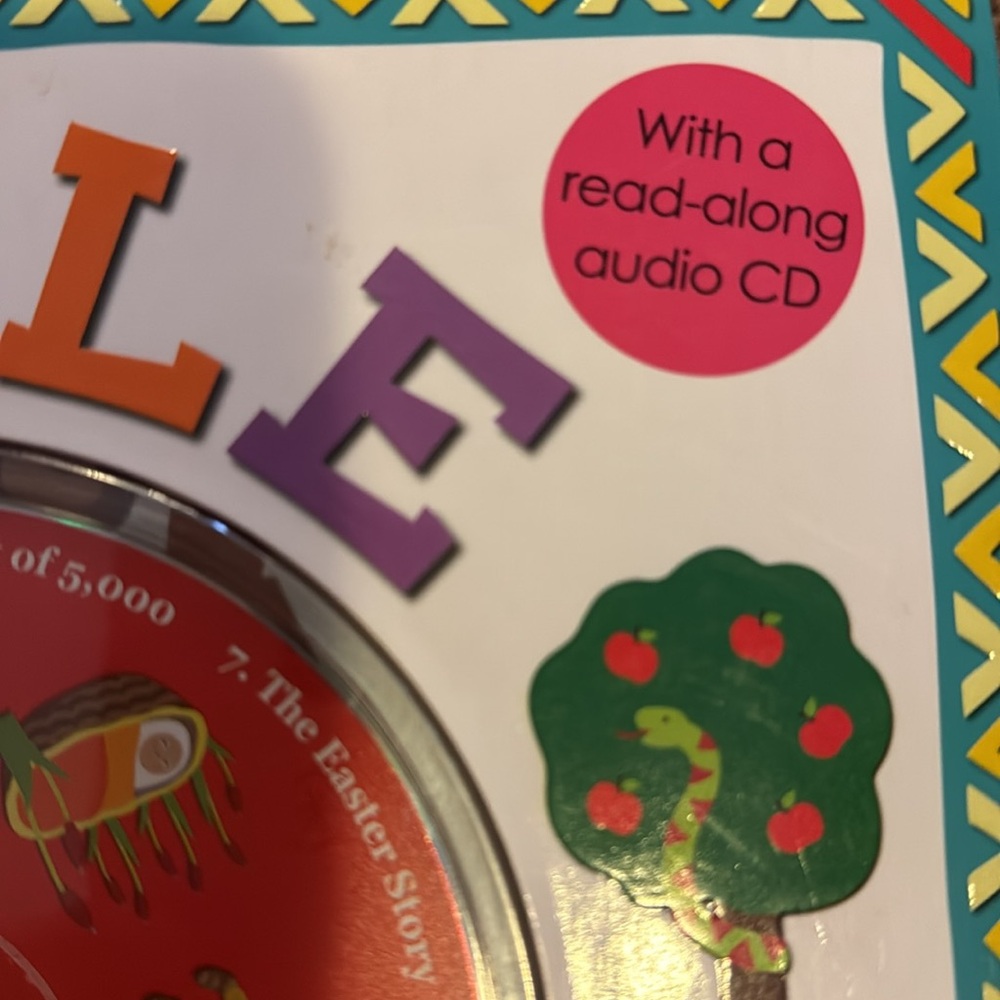 Bible stories book with a read along audio CD USED book inscribed to someone - Picture 12 of 12